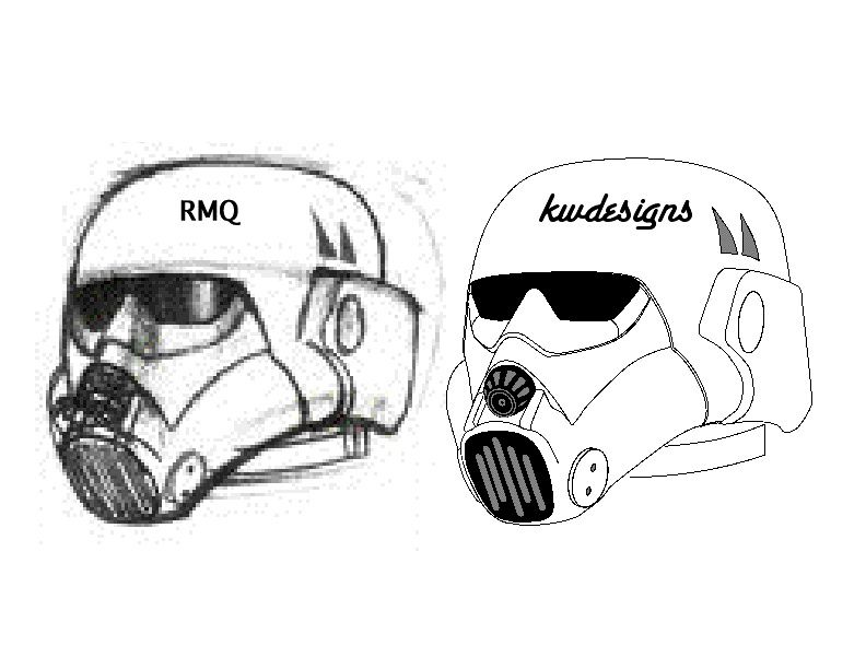 Stormtrooper Helmet Line Art | helmet